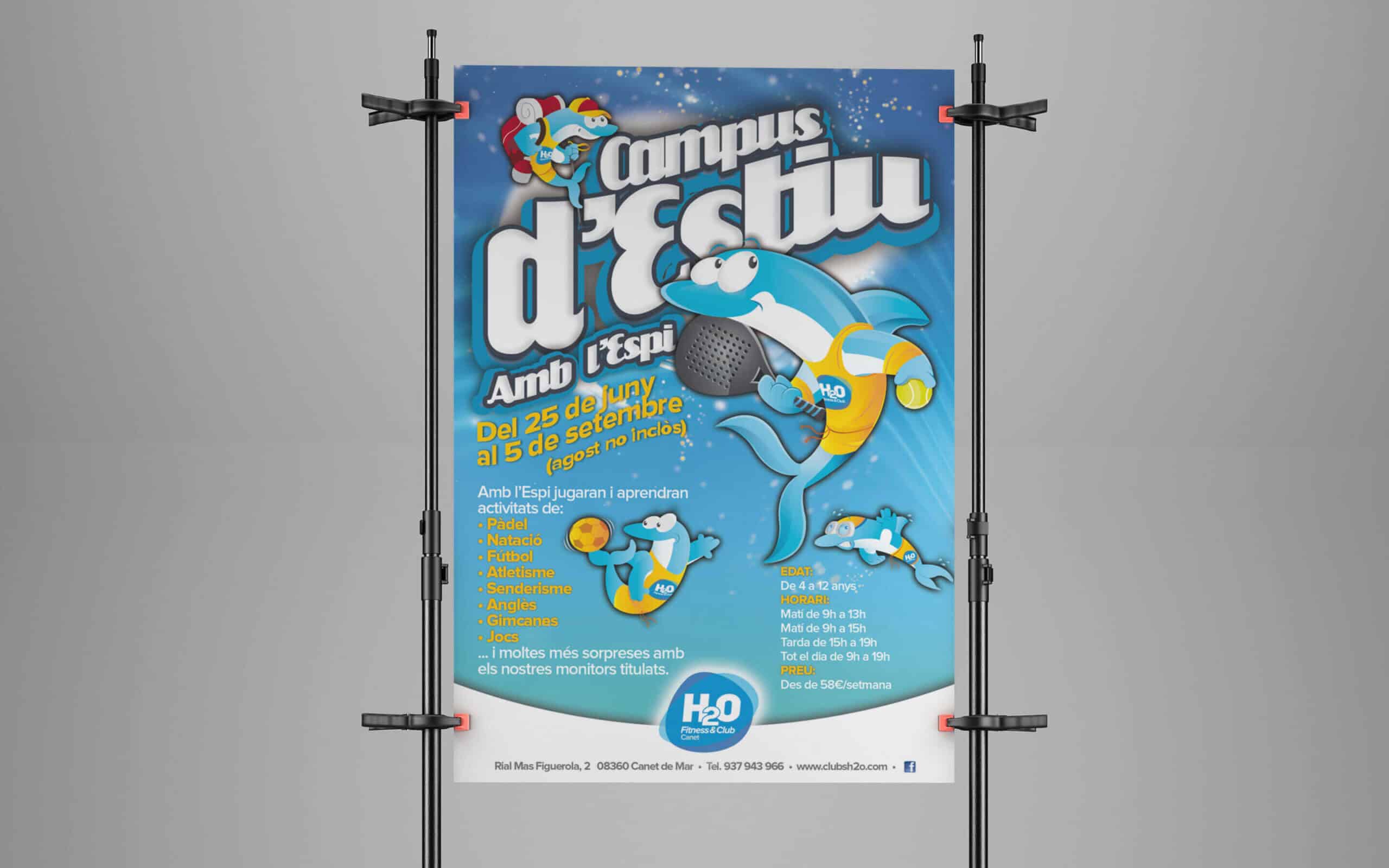 Personaje de la mascota del H2O creado por Mariona Agency