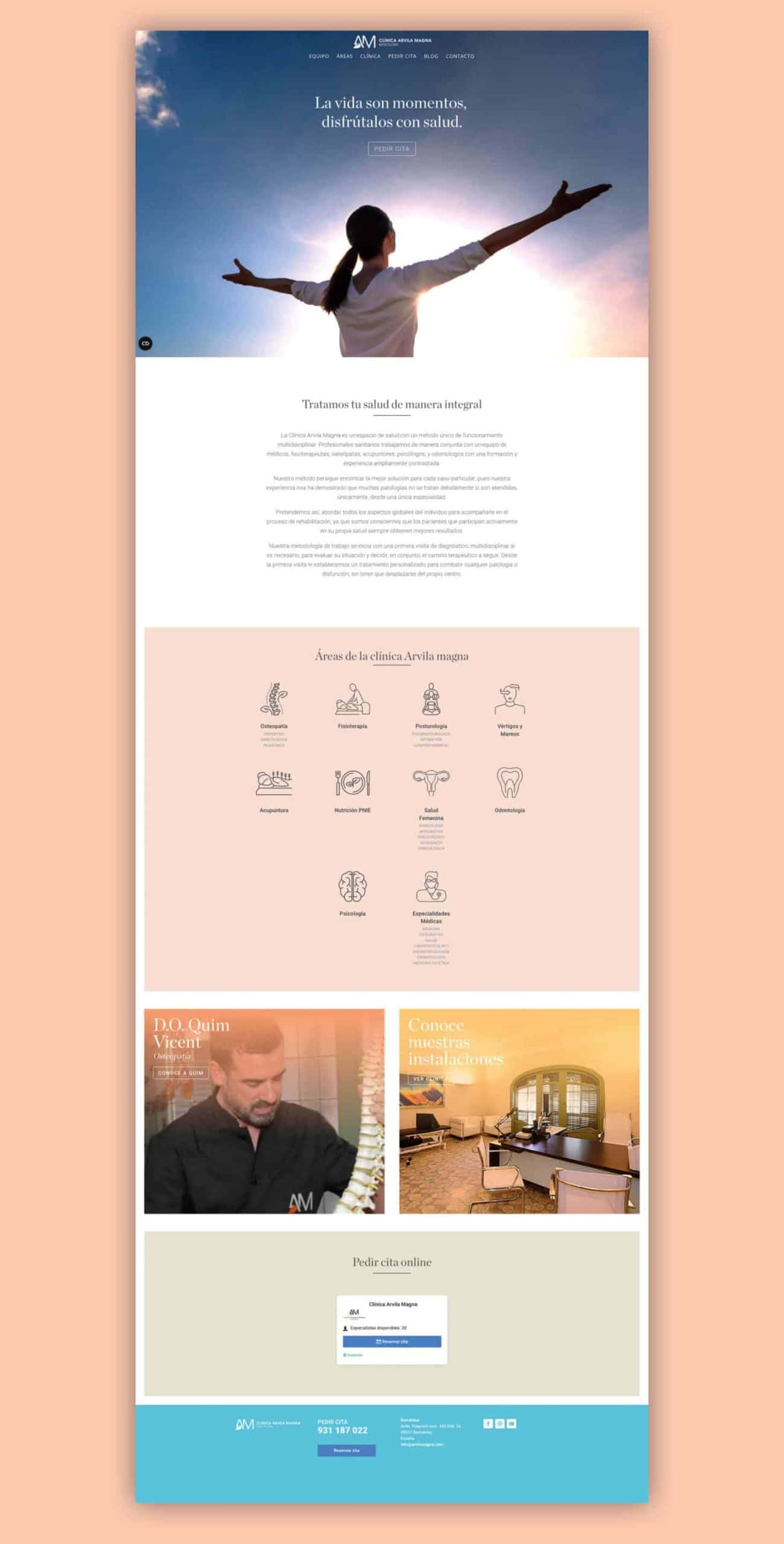 Diseño UX/UI de la web de Arvila Magna, por Mariona Agency