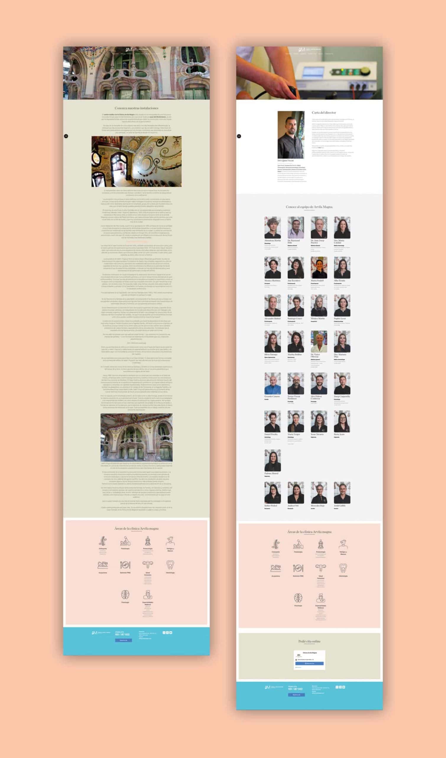 Versión responsive del sitio de Arvila Magna, diseño Mariona Agency