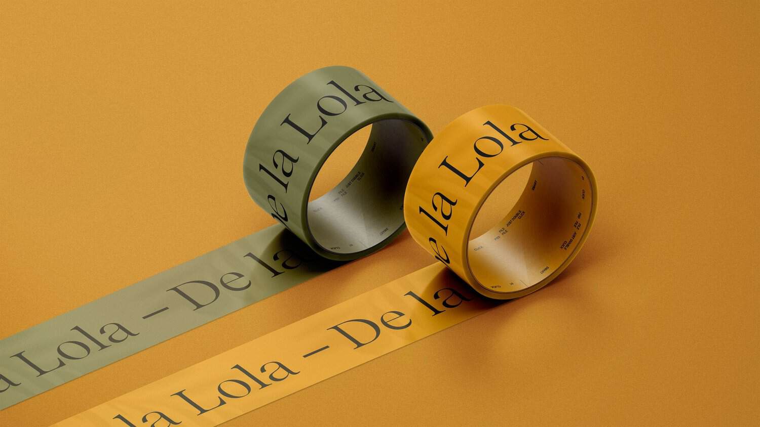 Cinta y materiales de marca de De la Lola por Mariona Agency
