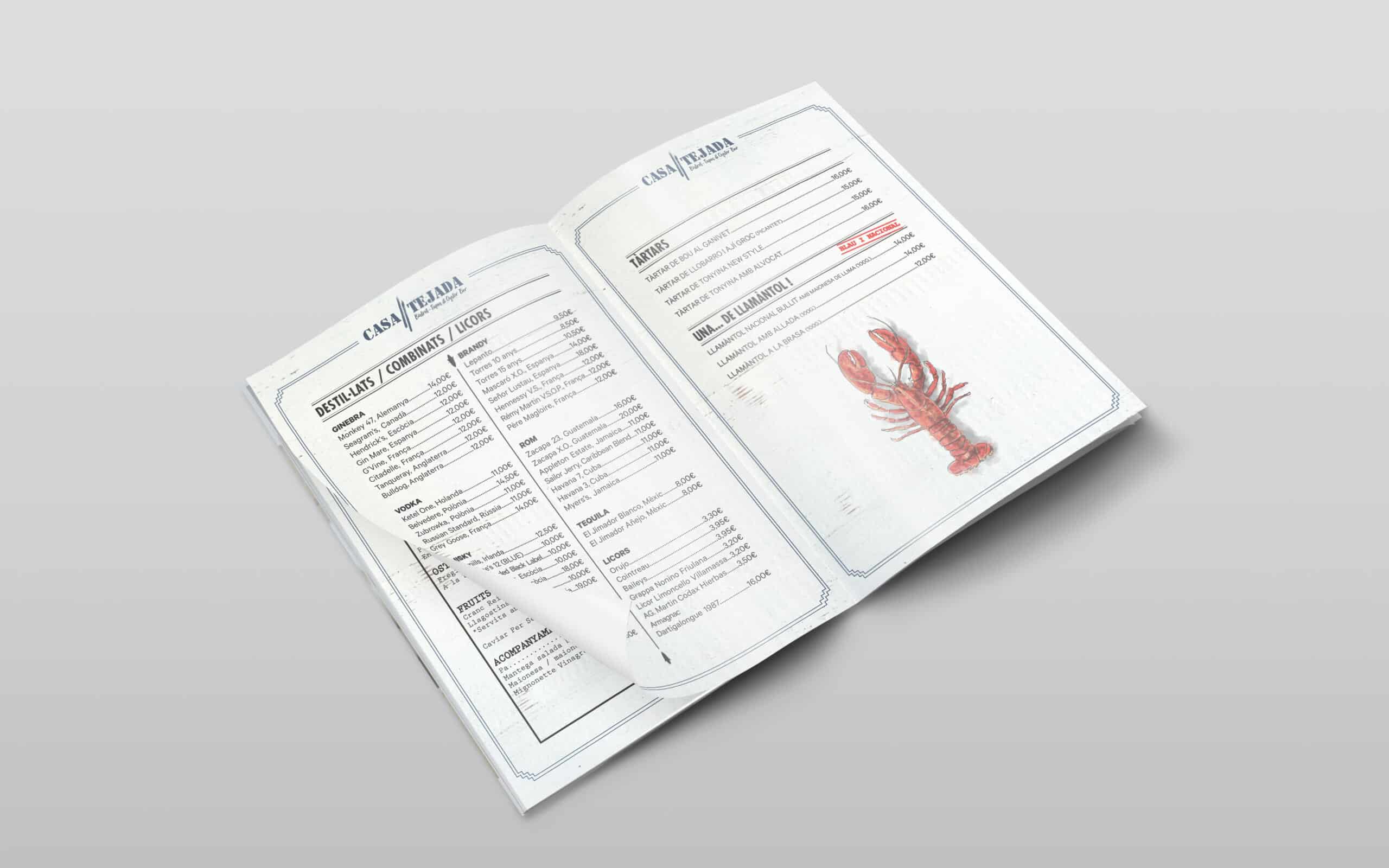 Ambiente de Casa Tejada con la identidad aplicada por Mariona Agency