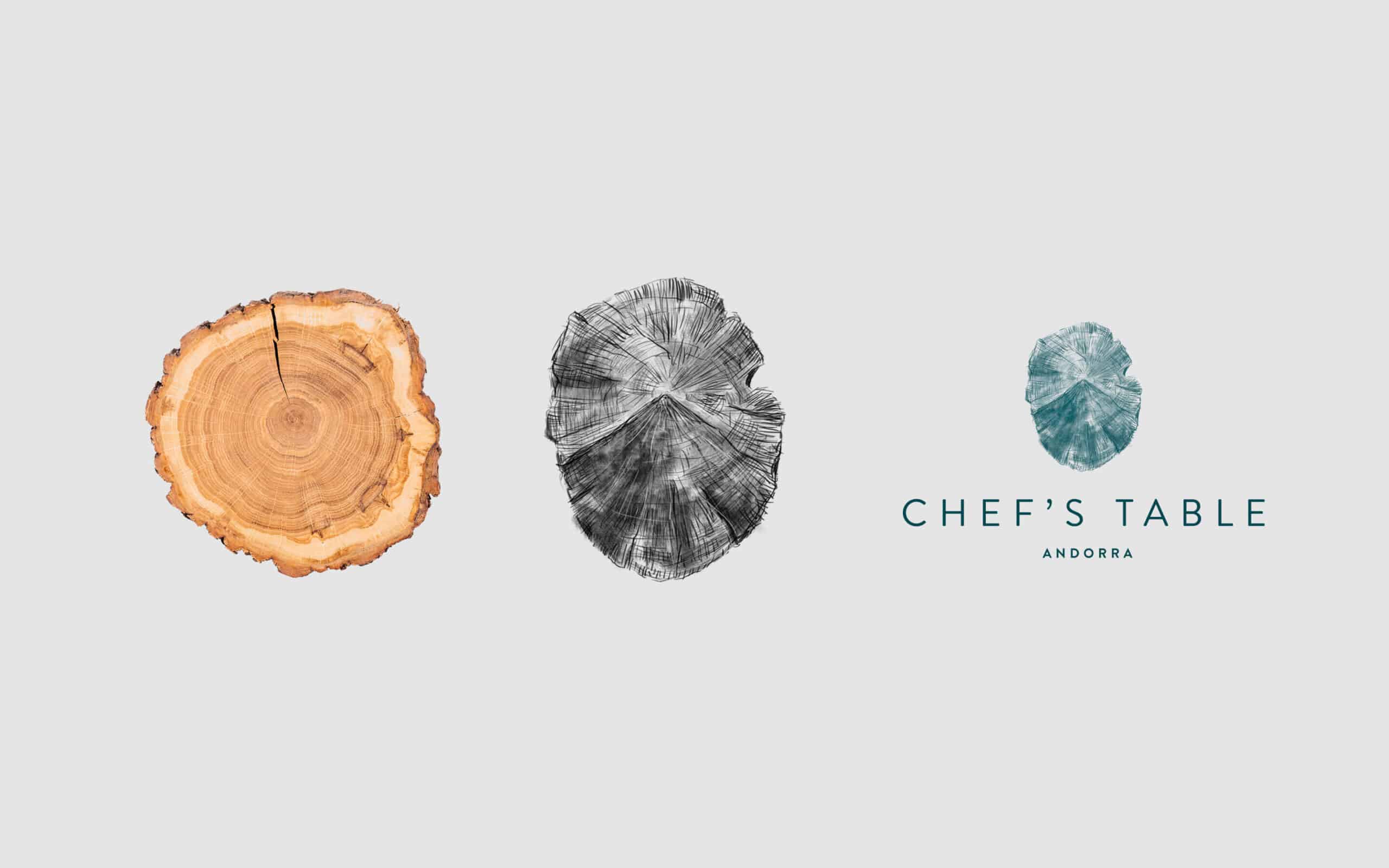Aplicación gráfica de la marca Chef's Table Andorra