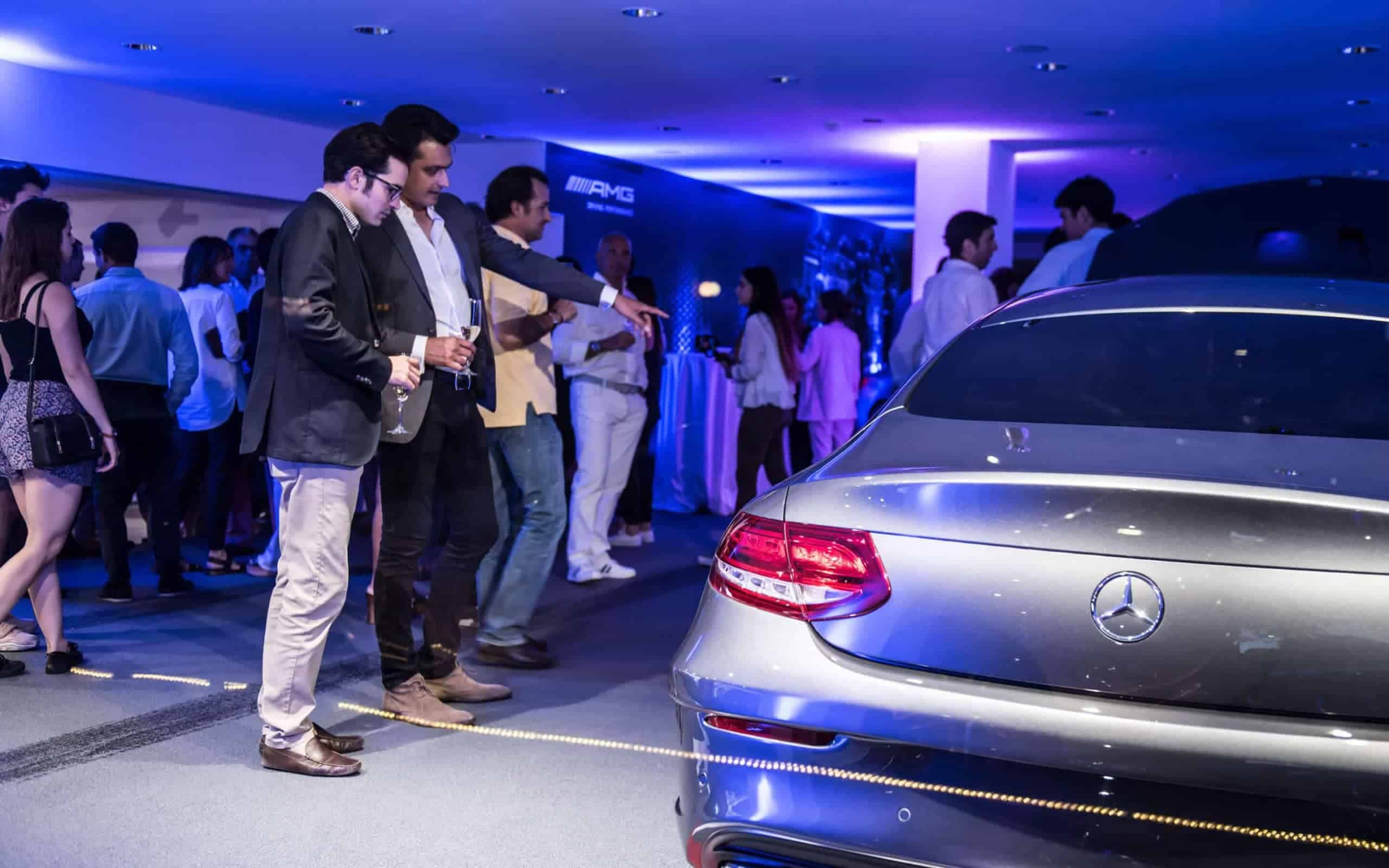 Vehículos AMG expuestos en la apertura del Performance Center