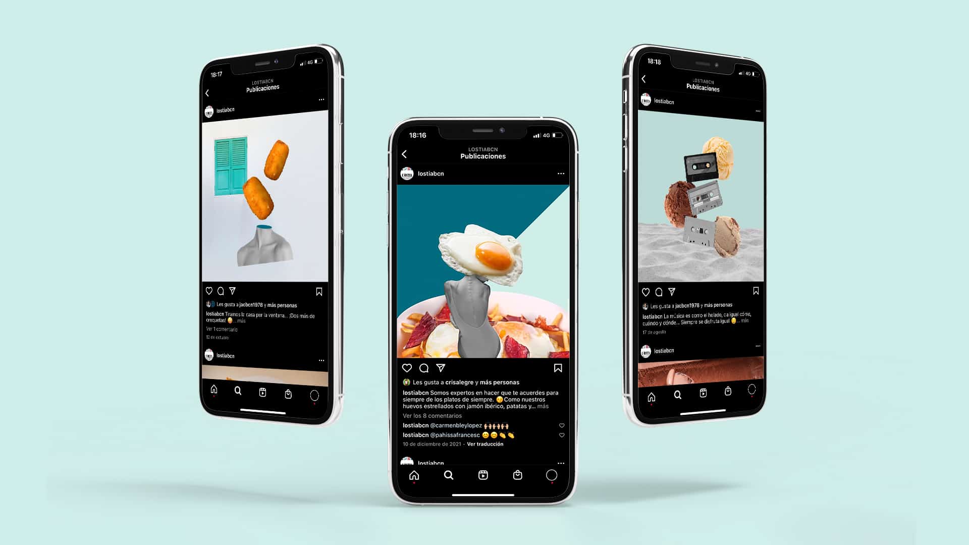 Branding del restaurante L’Òstia de la Barceloneta creado por Mariona Agency
