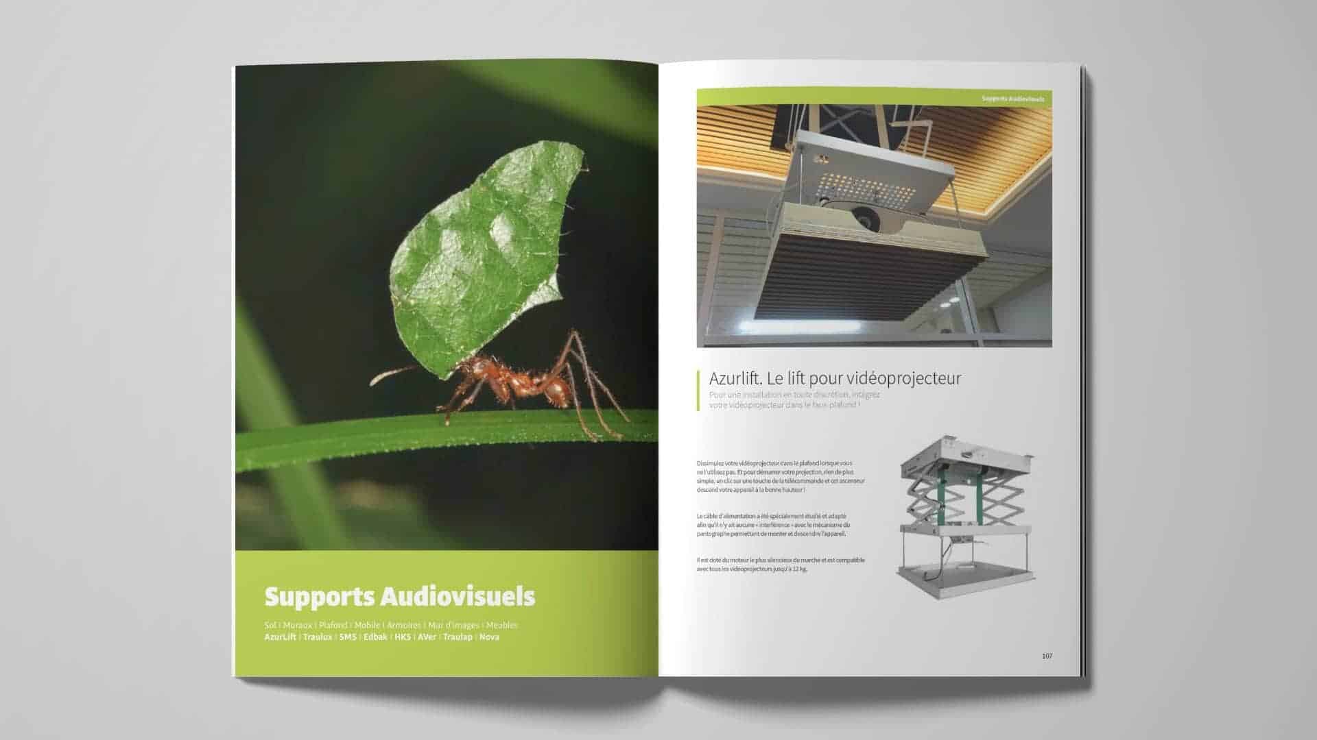 Fichas de producto del catálogo Comil maquetadas por Mariona Agency