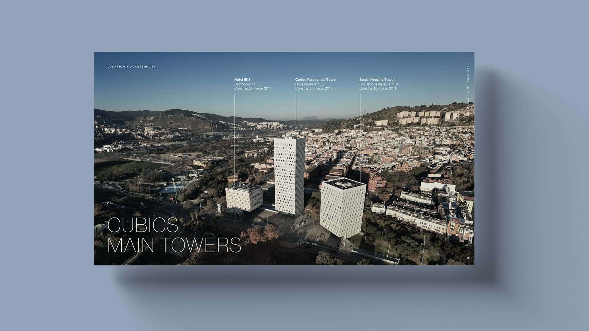 Doble página del Offering Memorandum de CBRE maquetada por Mariona Agency