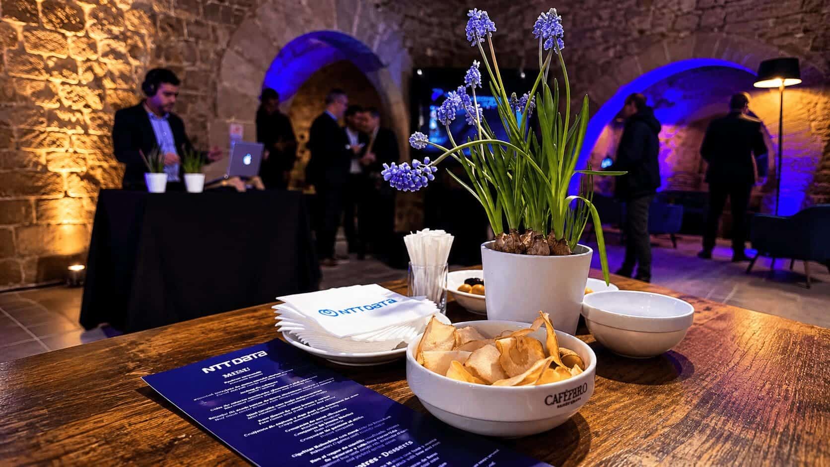 Servicio de hospitality del evento de NTT Data organizado por Mariona Agency