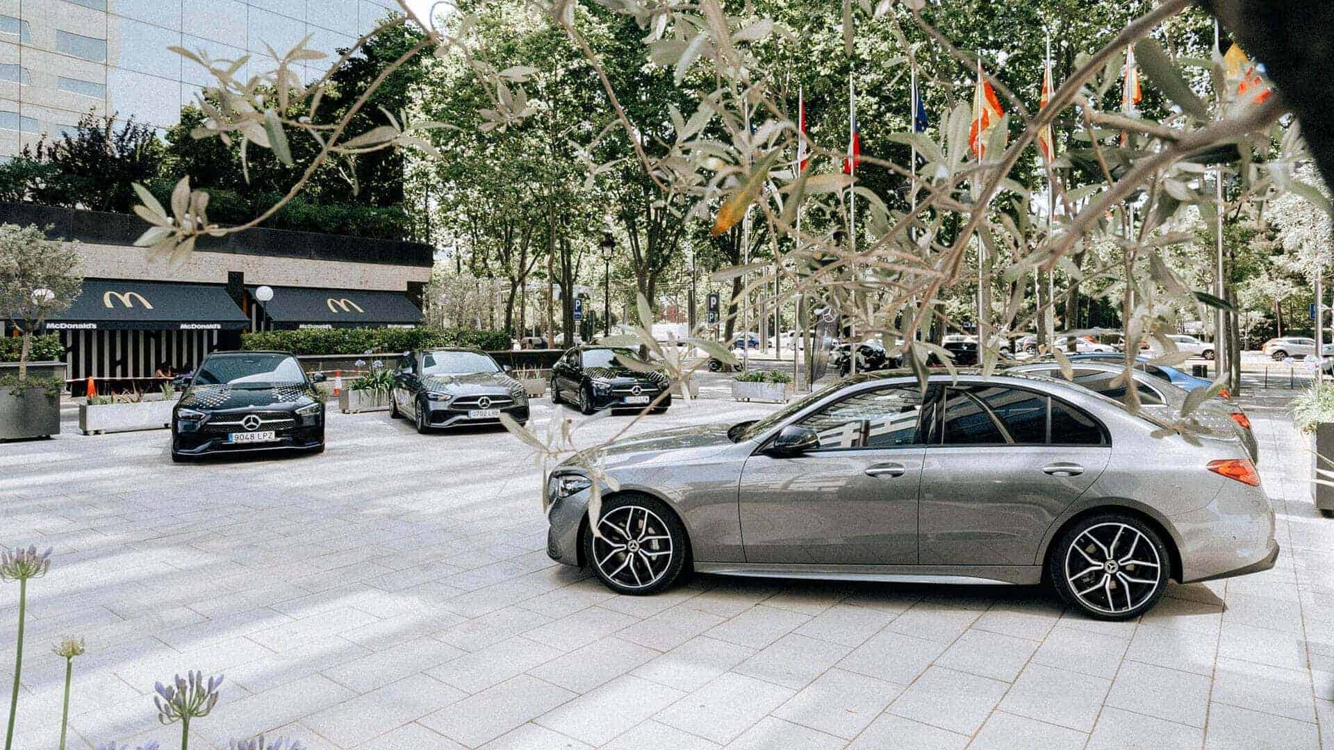 Escenografía del test drive del Mercedes-Benz Clase C en Barcelona
