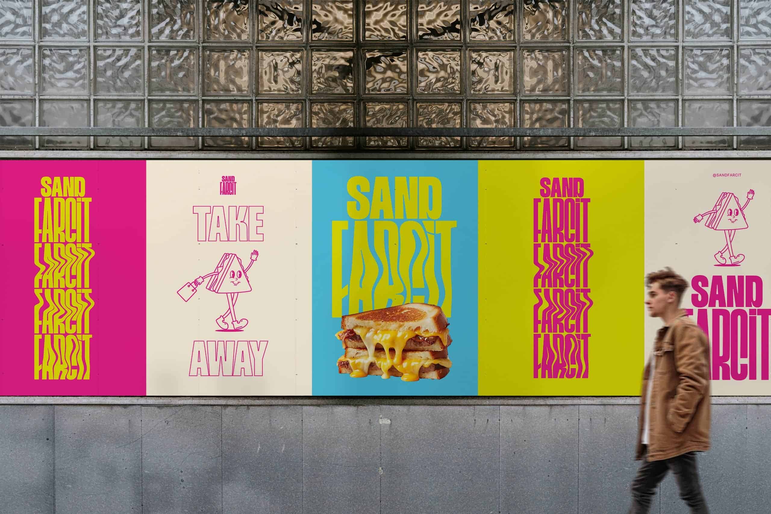 Cartelería de Sand Farcit diseñada por Mariona Agency