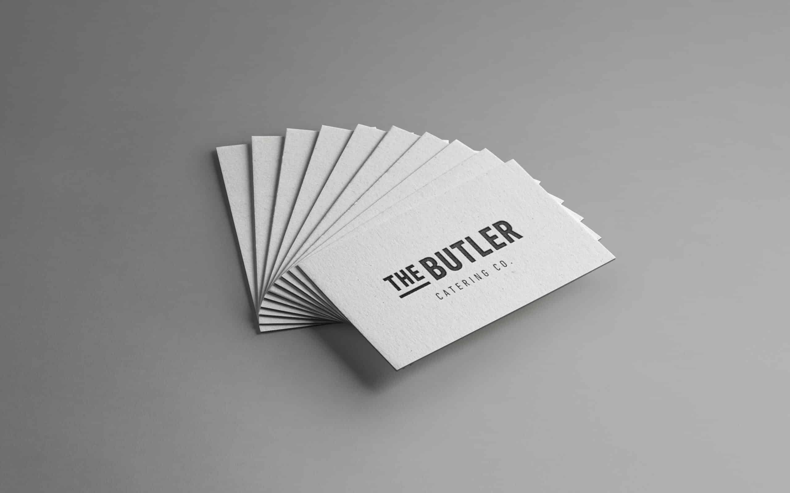 Marca The Butler aplicada a soportes por Mariona Agency