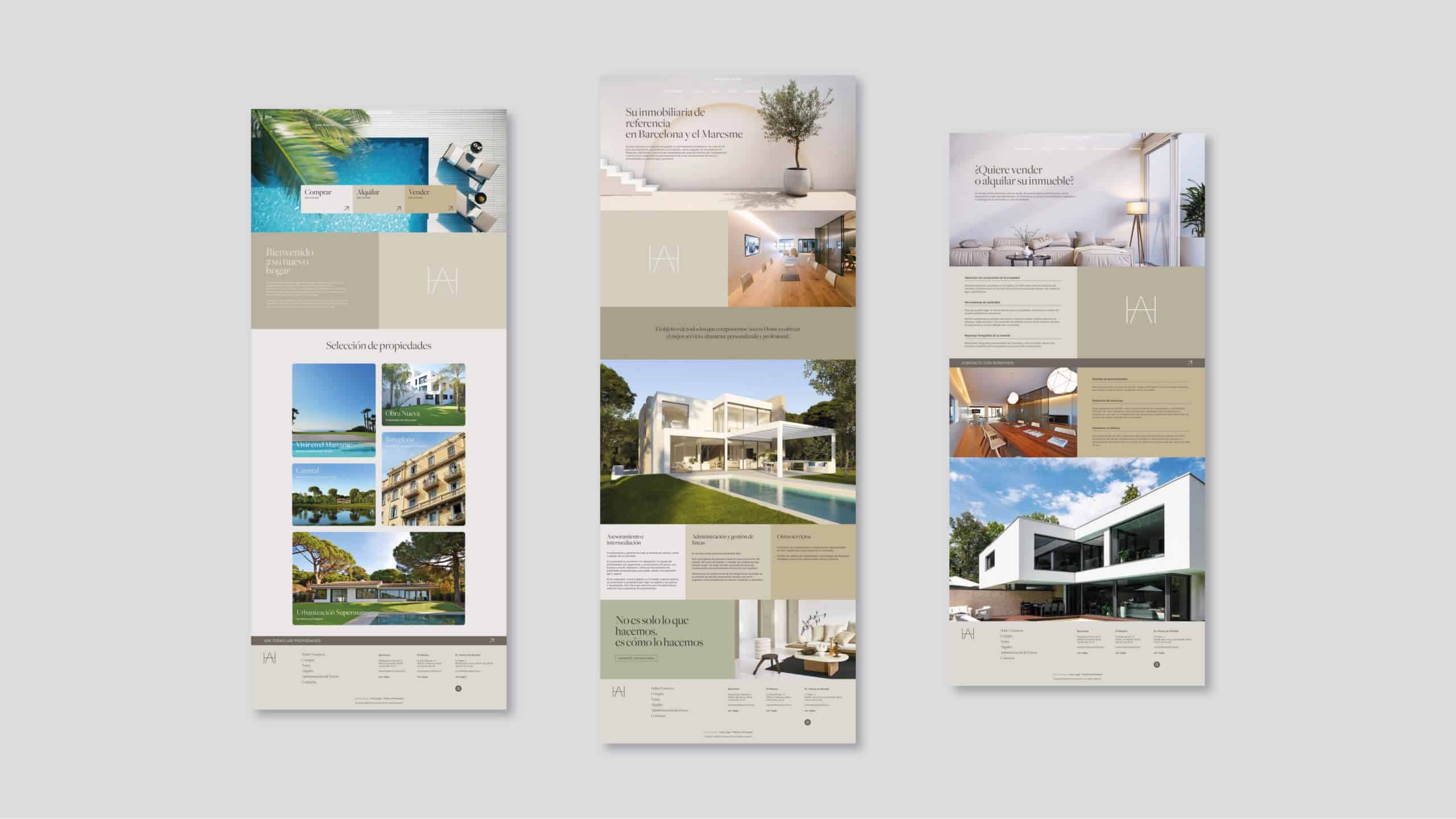 Sitio web de Access Home en escritorio, diseño Mariona Agency