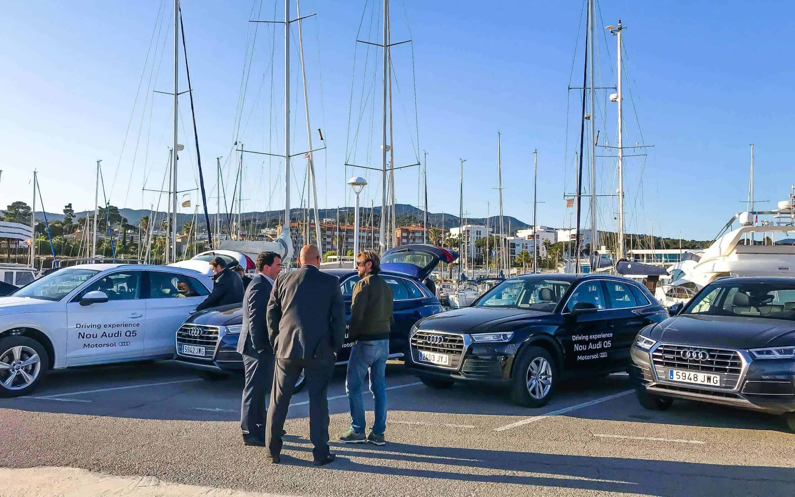 Escenografía del evento Test Drive del Audi Q5 en el Port Balís