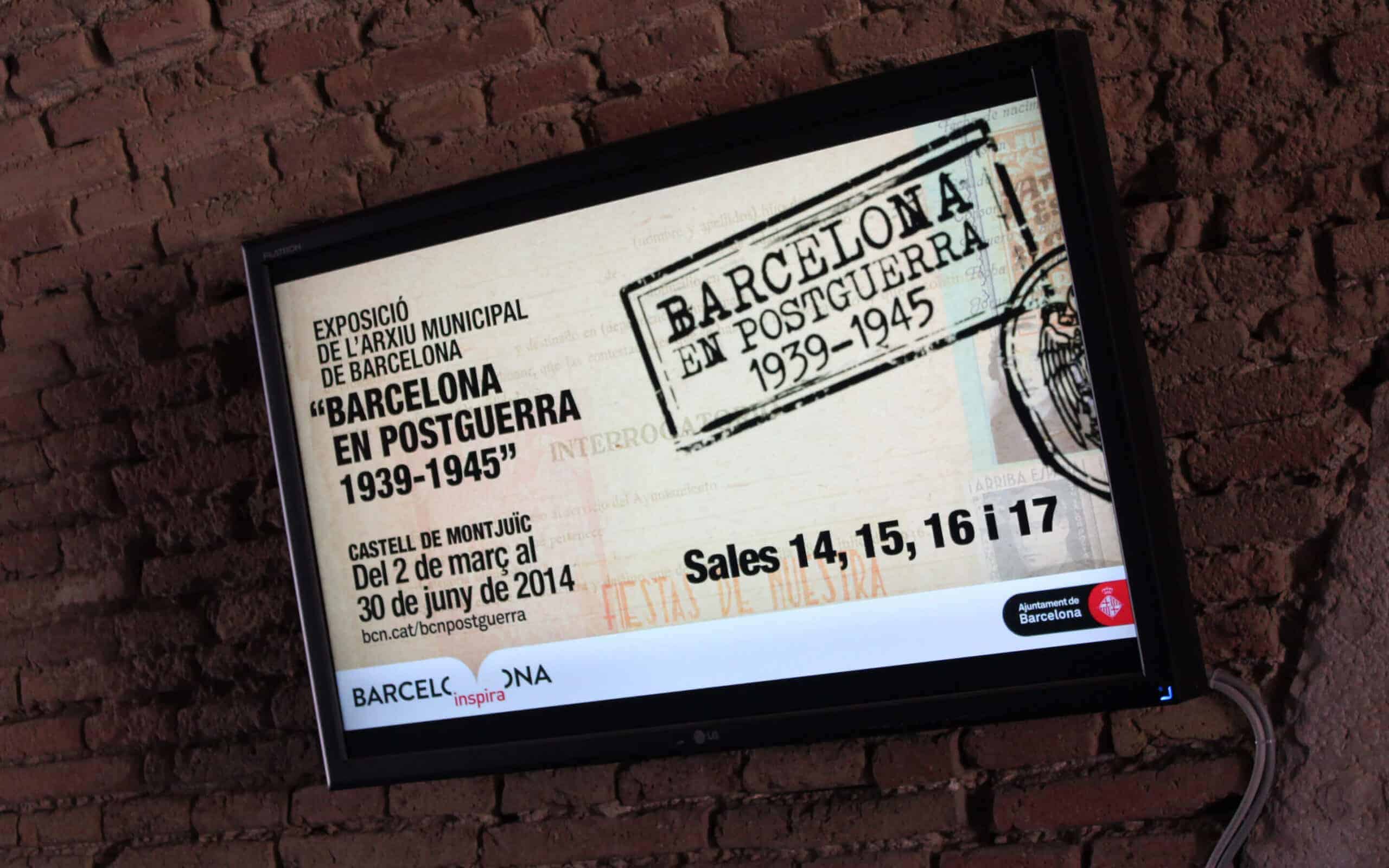 Aplicación gráfica en sala de la exposición del Ajuntament, por Mariona Agency