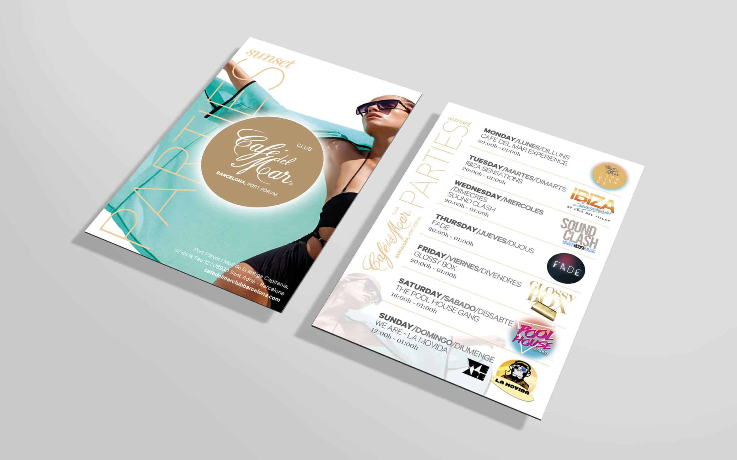 Identidad visual de Café del Mar Barcelona creada por Mariona Agency