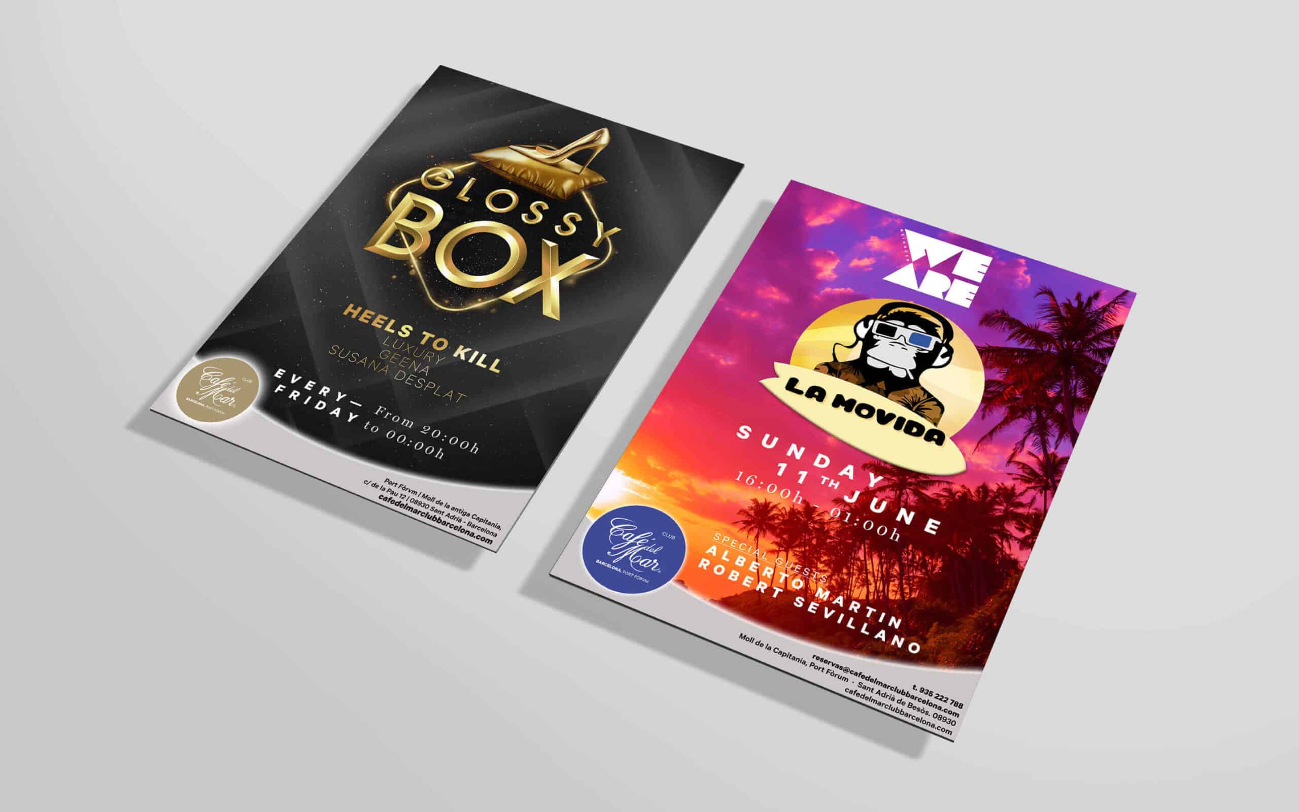 Gráfica del sunset de Café del Mar adaptada por Mariona Agency