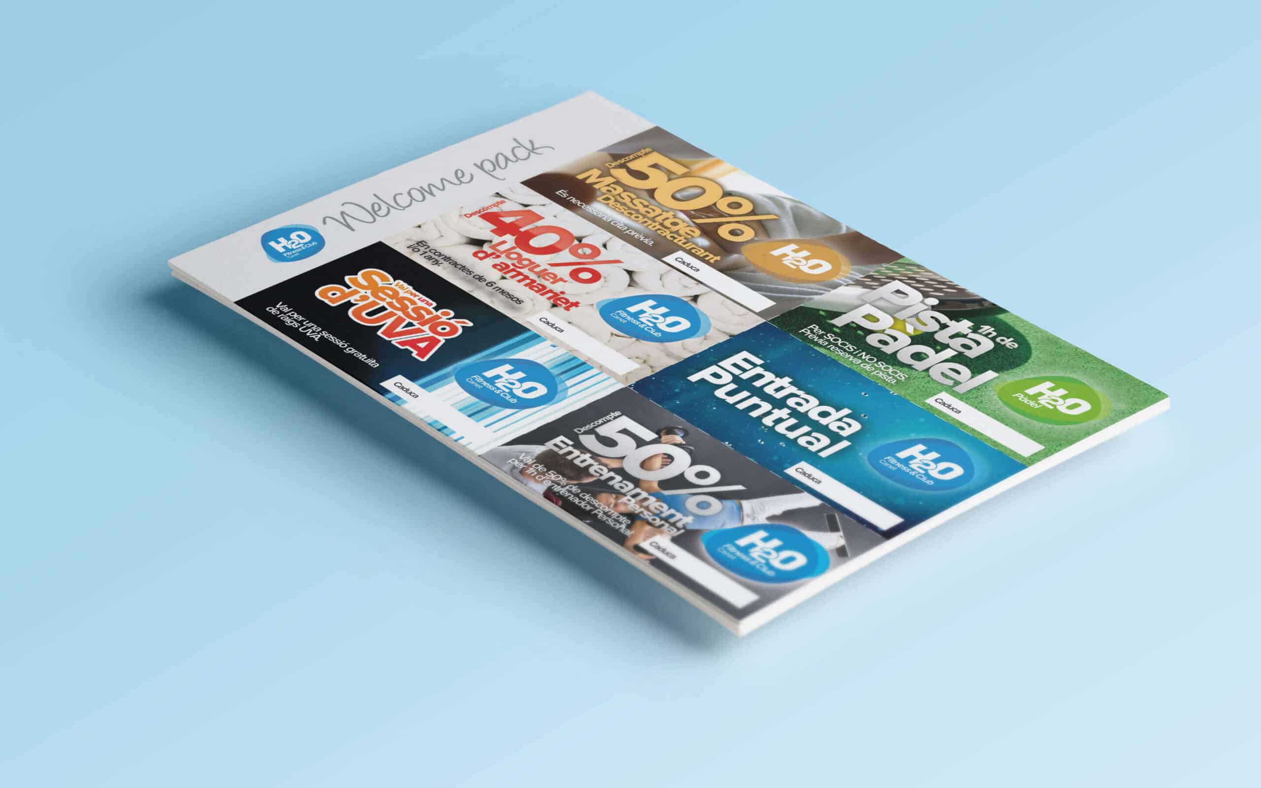 Comunicación gráfica del club H2O de Canet de Mar, por Mariona Agency