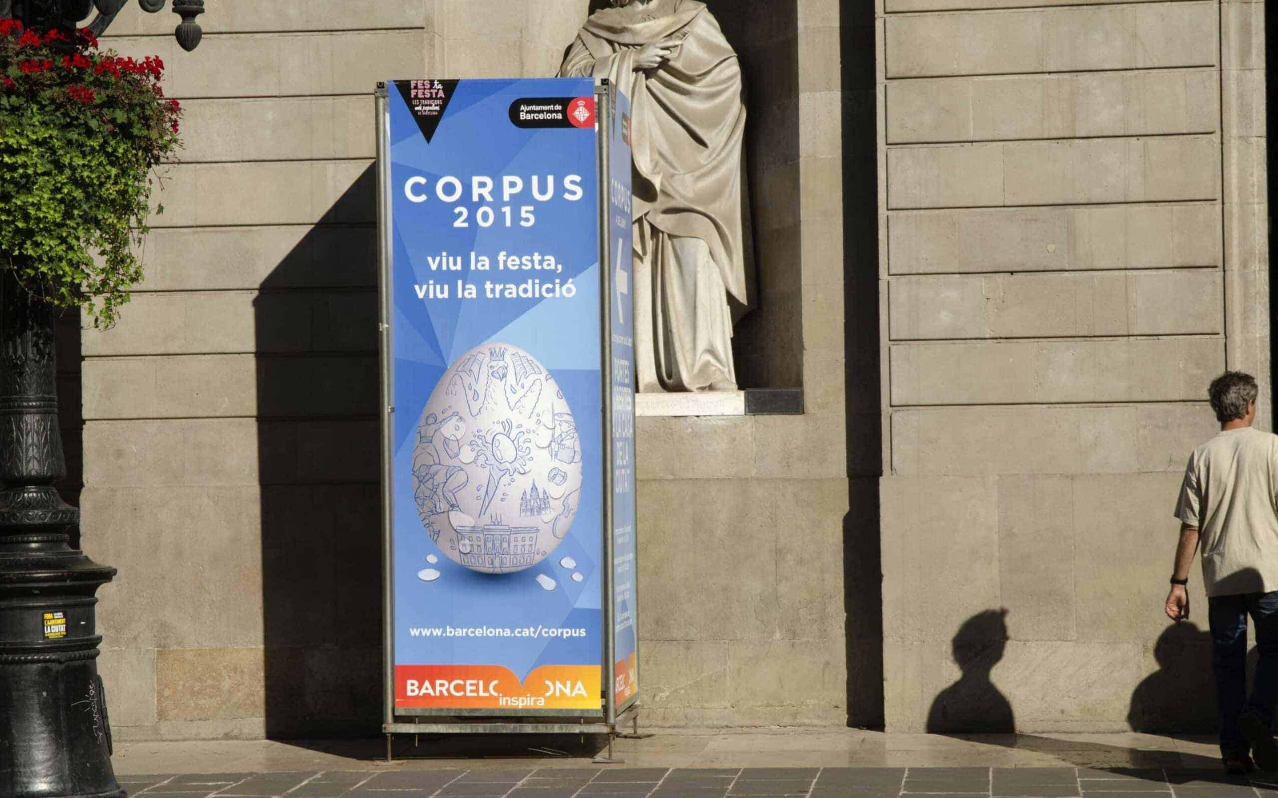 Banderolas de la festividad de Corpus en Barcelona, diseño de Mariona Agency