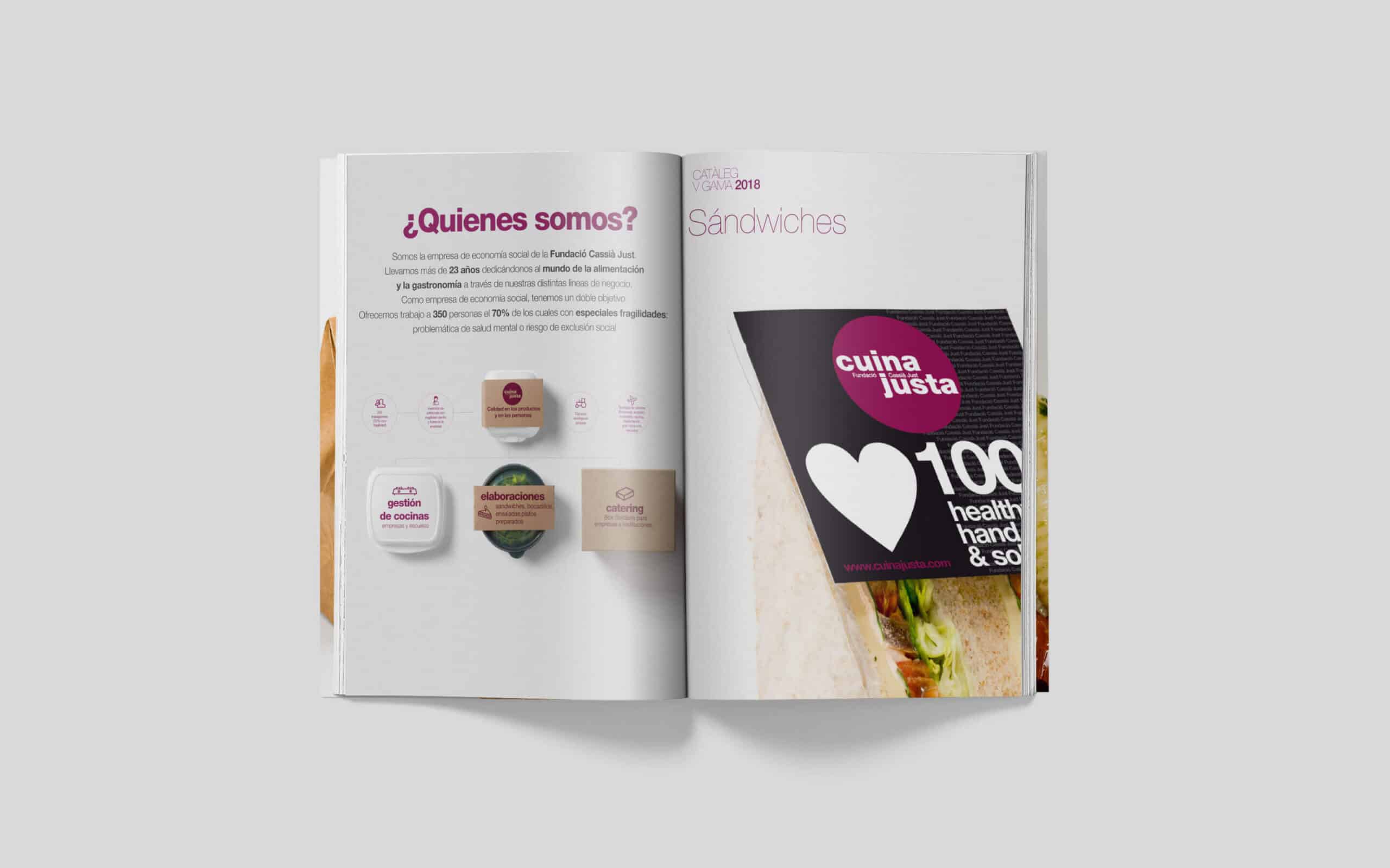 Marca Cuina Justa en el punto de venta, diseño de Mariona Agency
