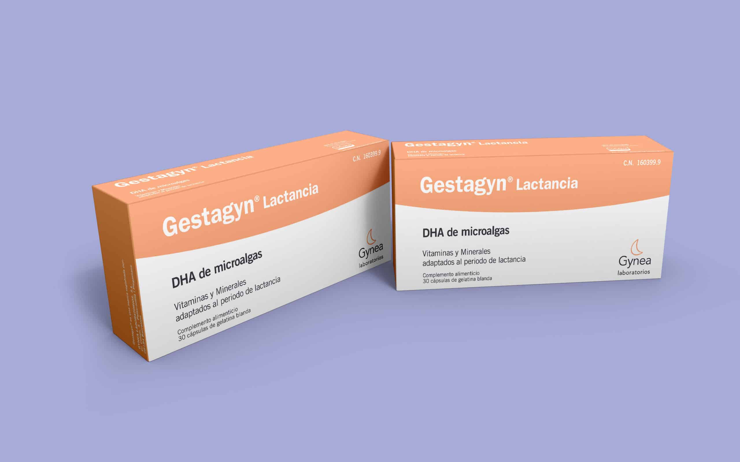 Packaging de la gama de Gynea Laboratorios, diseño de Mariona Agency