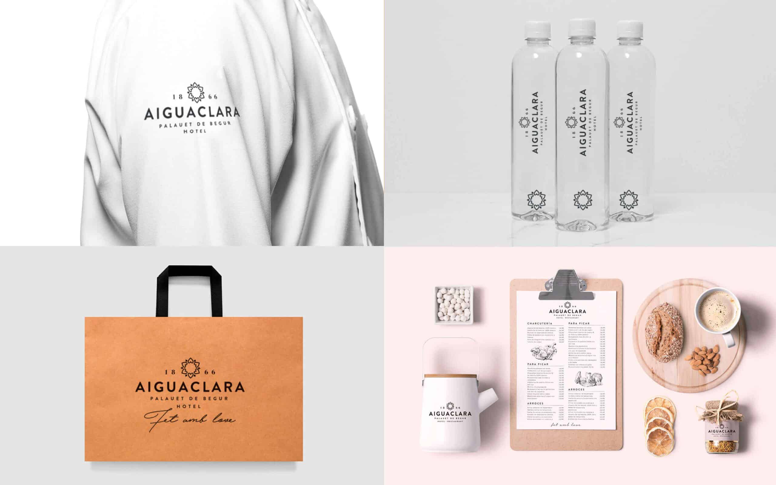 Piezas de marca del Aiguaclara desarrolladas por Mariona Agency