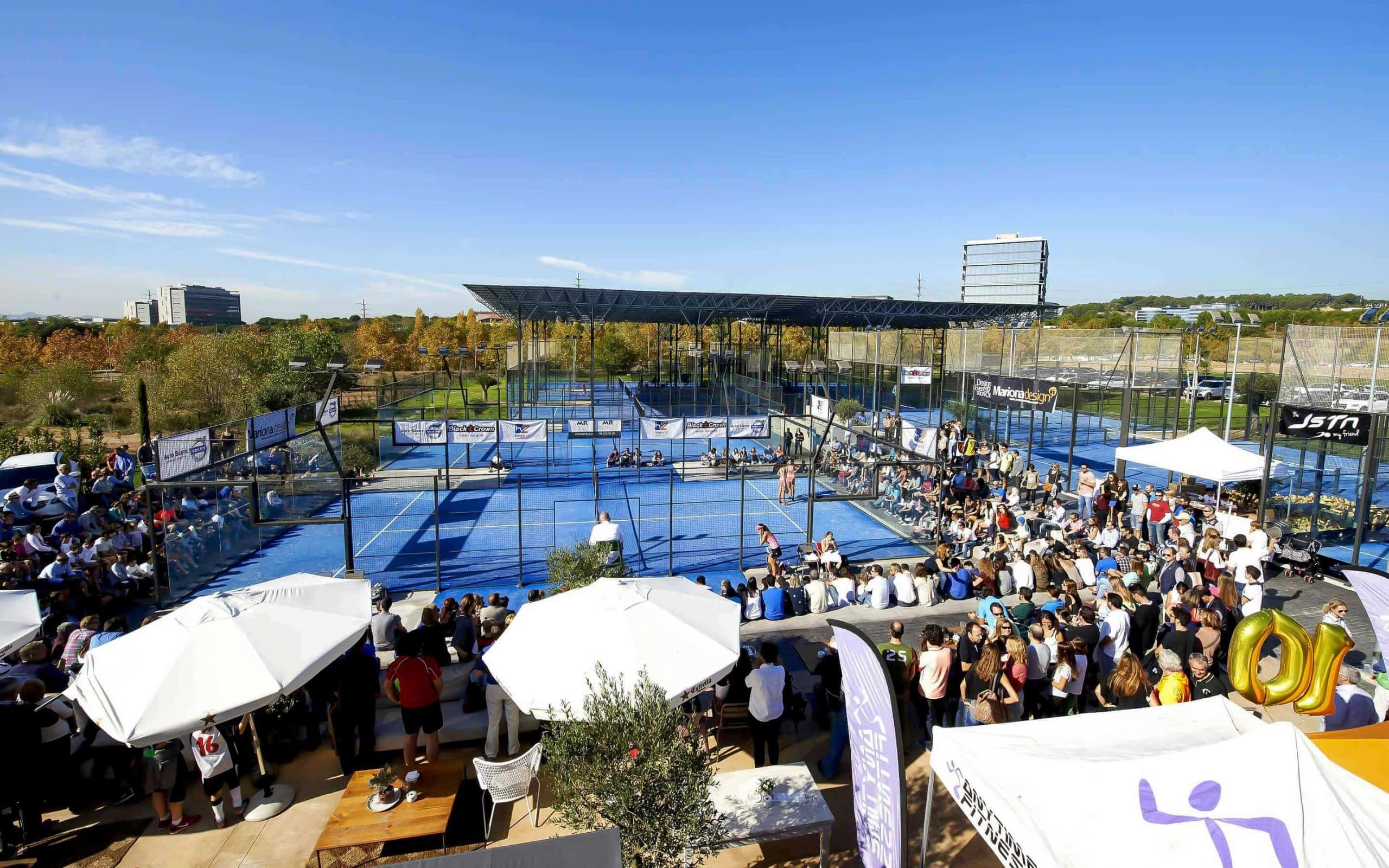 Partido de exhibición en la inauguración de Augusta Padel, evento Mariona Agency