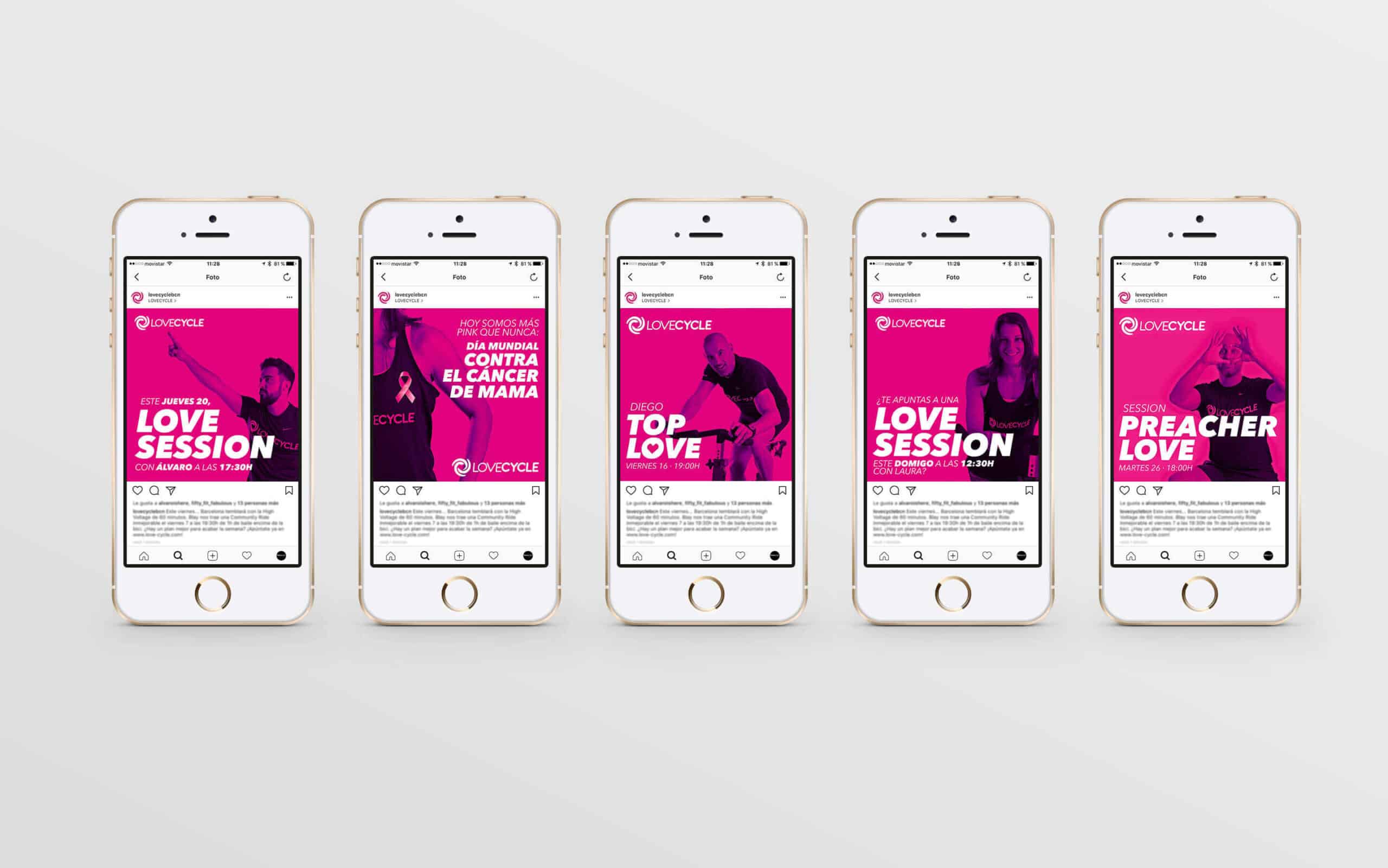 Espacio LoveCycle en Barcelona con identidad de Mariona Agency