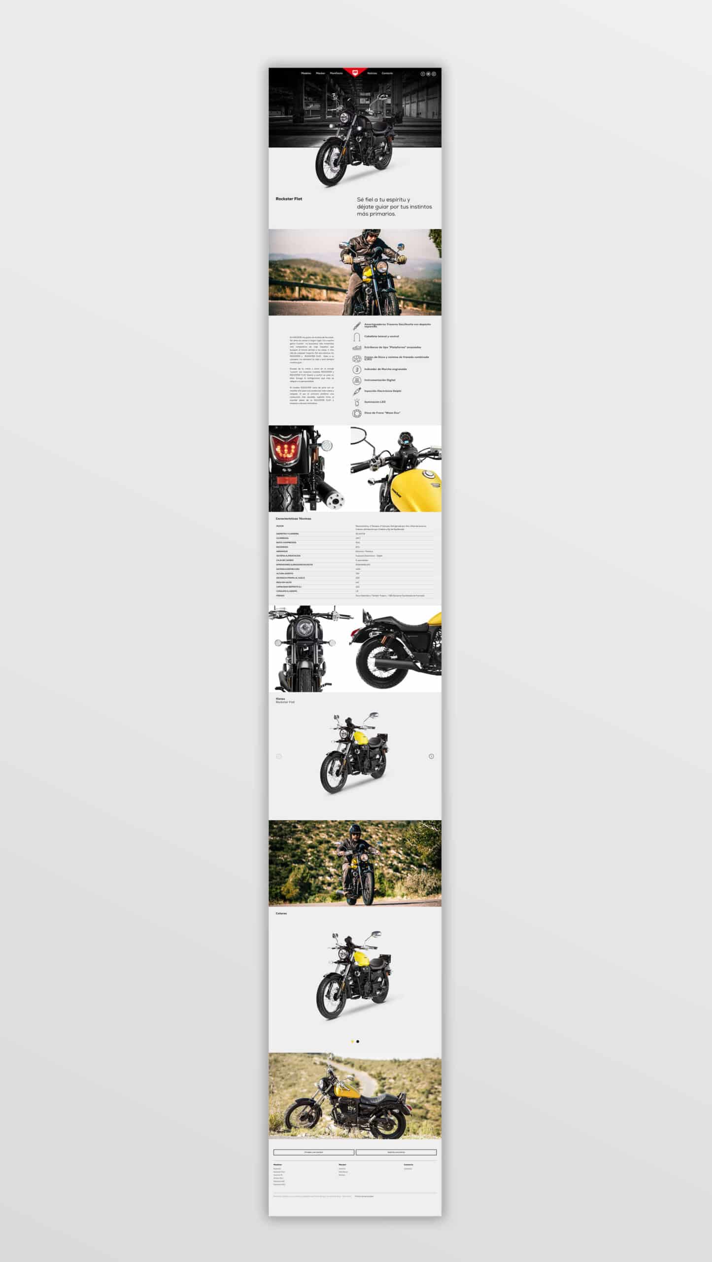 Modelo de moto Macbor fotografiado para la web por Mariona Agency