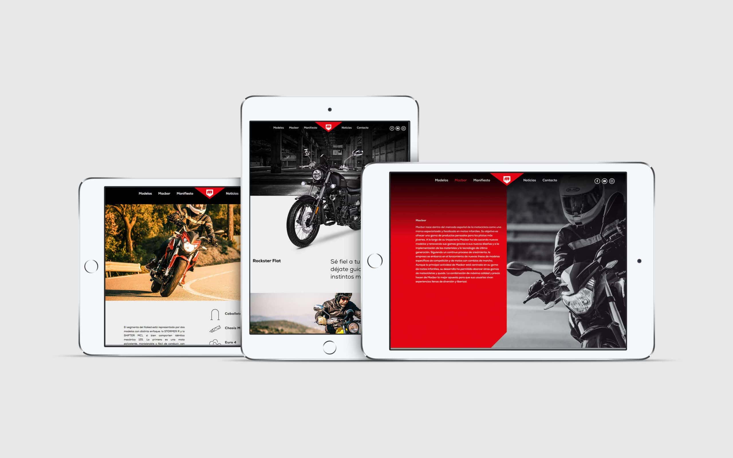 Sitio web de Macbor diseñado por Mariona Agency