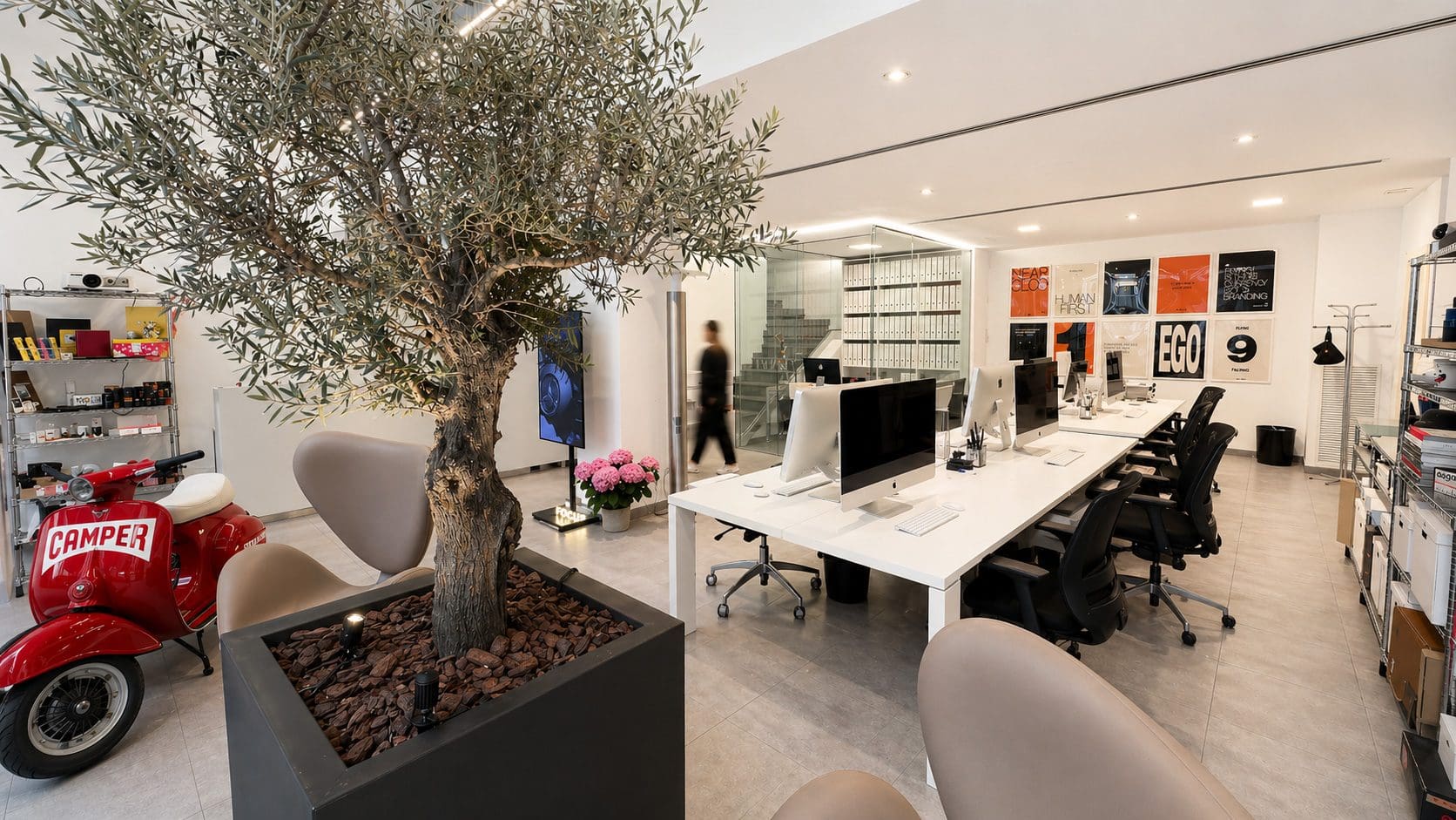 Zona de trabajo del estudio de Mariona Agency