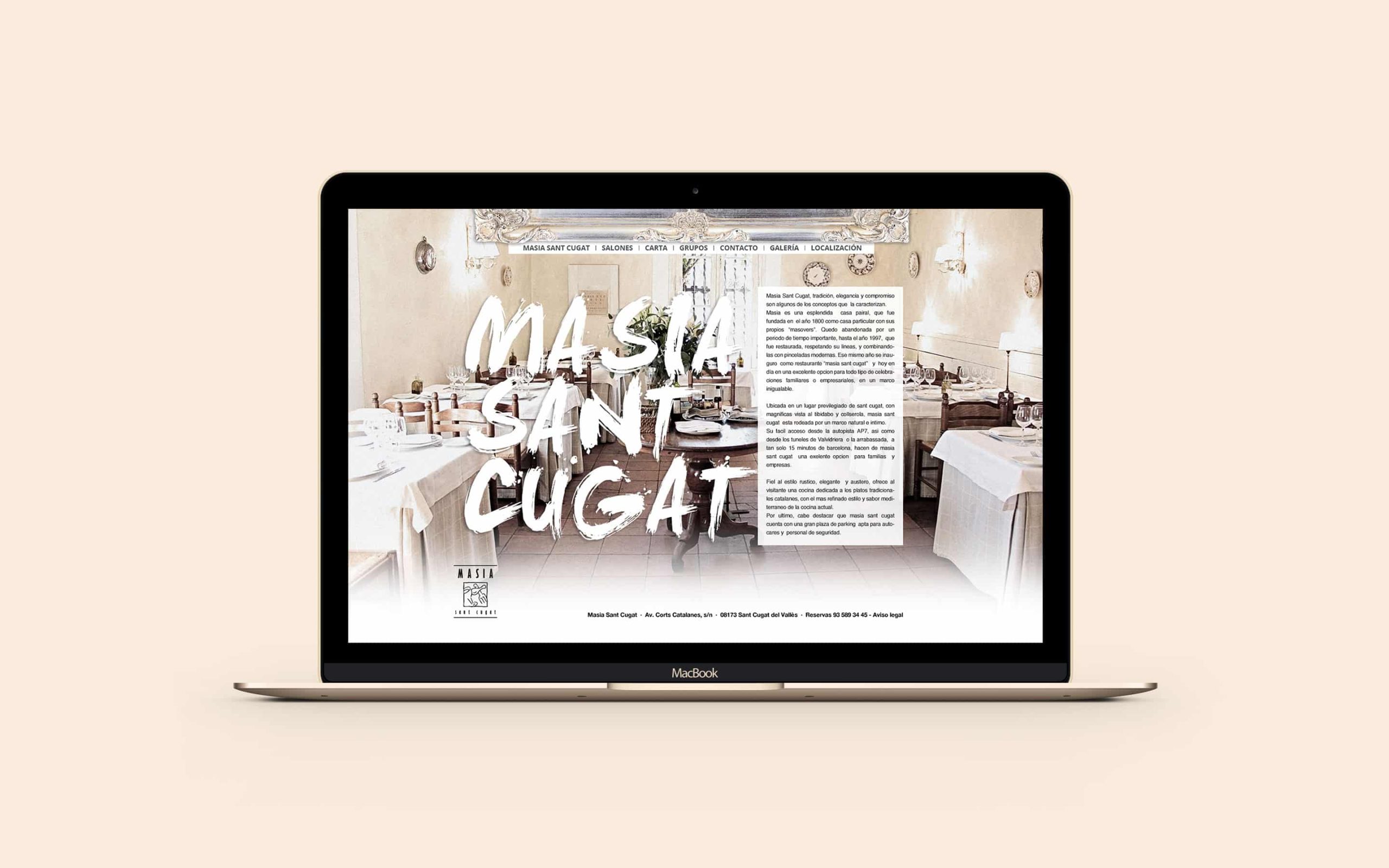Aplicaciones de marca de Masia Sant Cugat firmadas por Mariona Agency