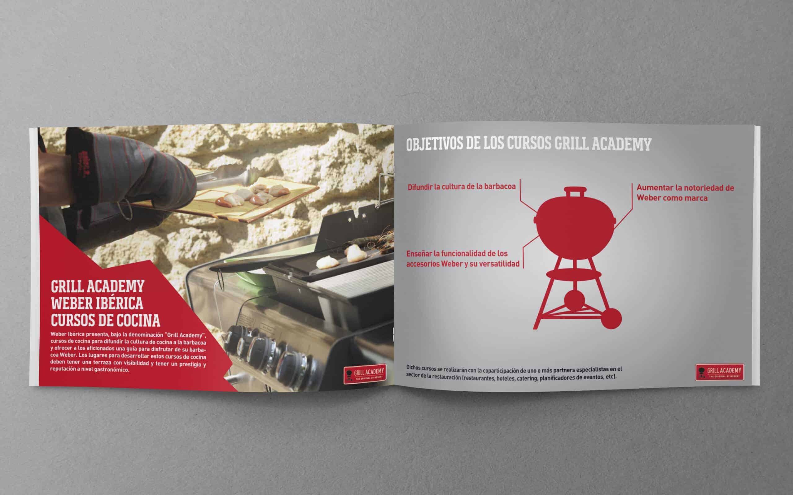 Aplicación gráfica del proyecto de comunicación de Weber por Mariona Agency