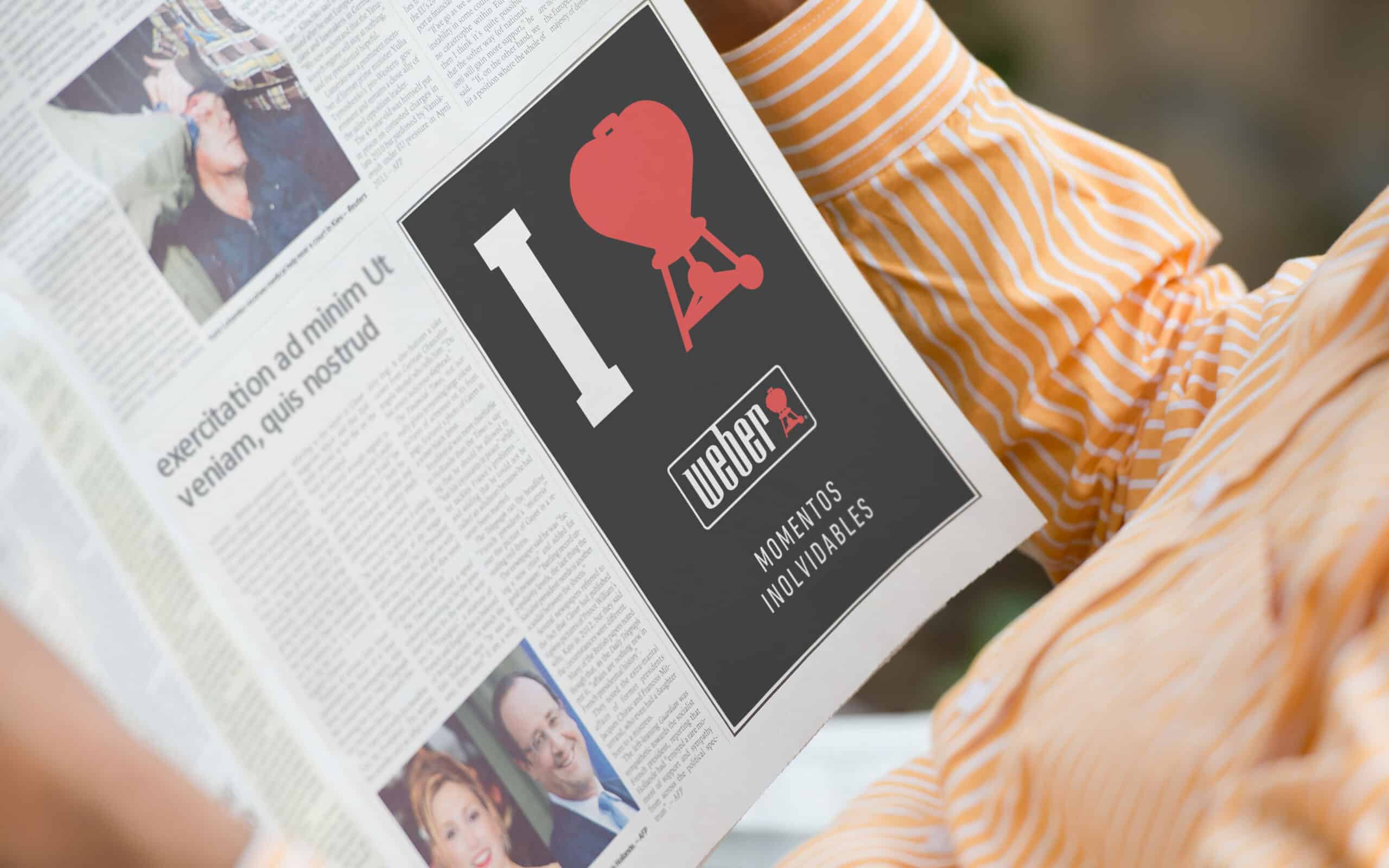Contenido visual de la comunicación de Weber en redes sociales por Mariona Agency