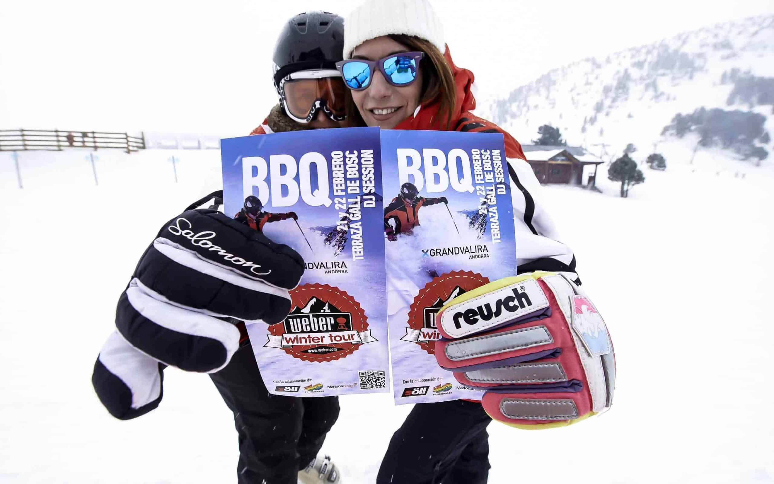 Stand de Weber en la nieve durante el Winter Tour de Mariona Agency