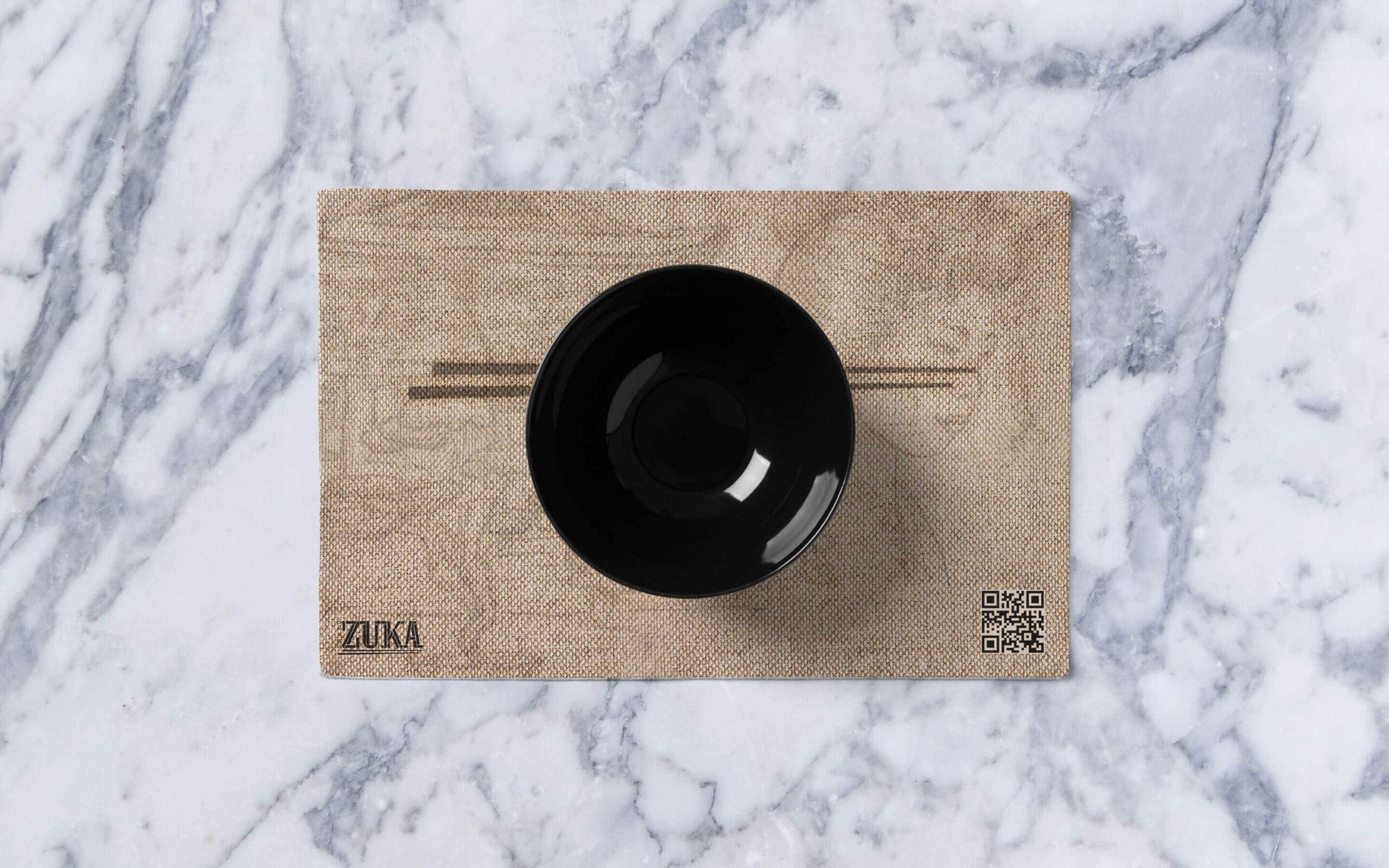 Carta del restaurante Zuka maquetada por Mariona Agency